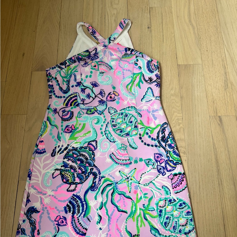 Lilly Pulitzer Pink and Blue Halter Sundress